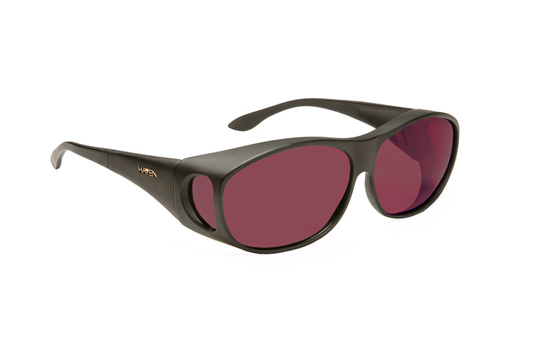 Medium Dark Tinted Rose Sunglasses with Black Frame