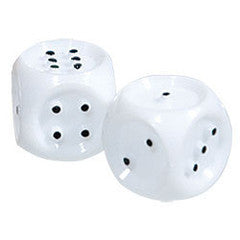 two black on white braille dice. Heck yeah I rolled a 7!