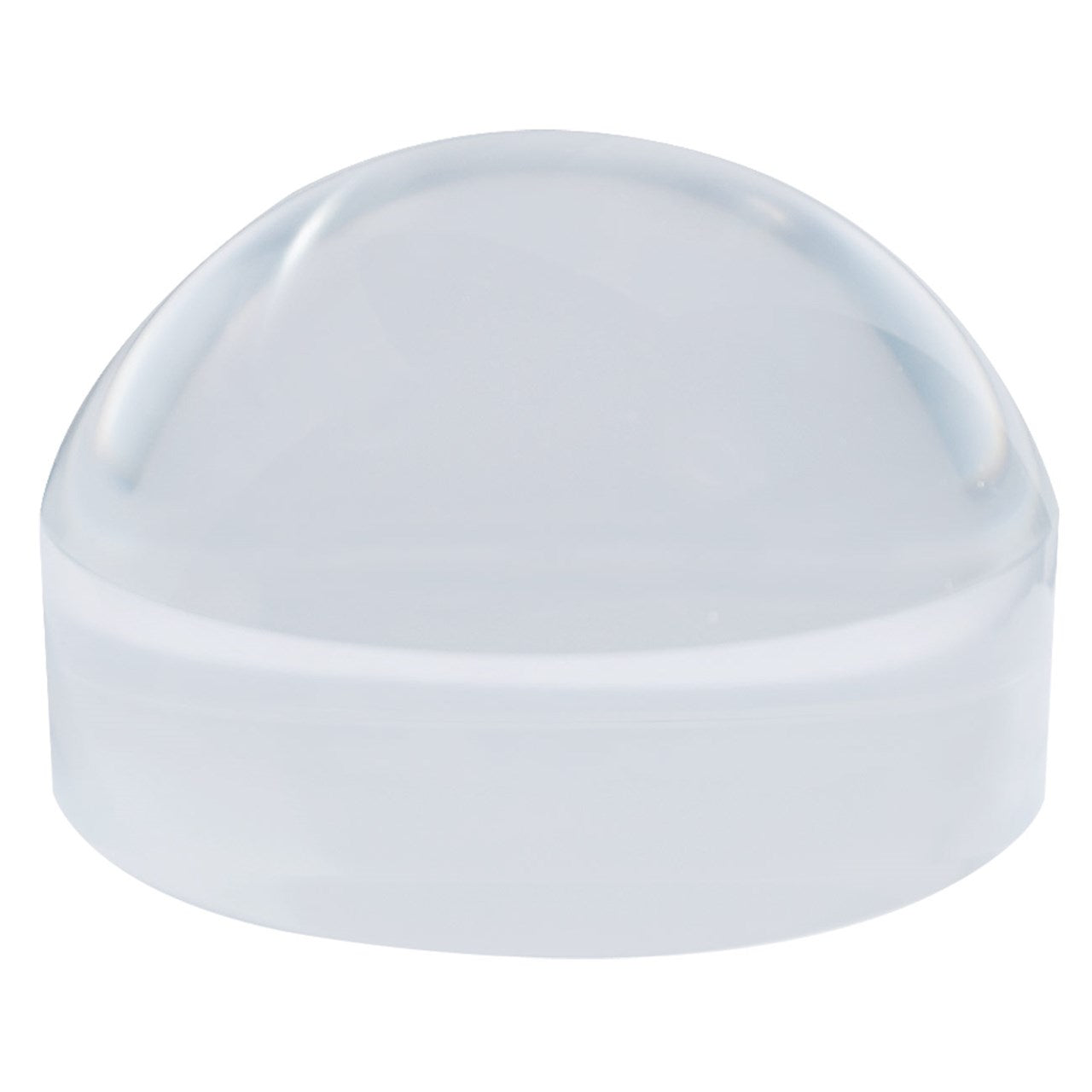An acrylic based dome with a white base.