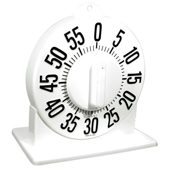 A timer with large digits that are tactile for easy use.